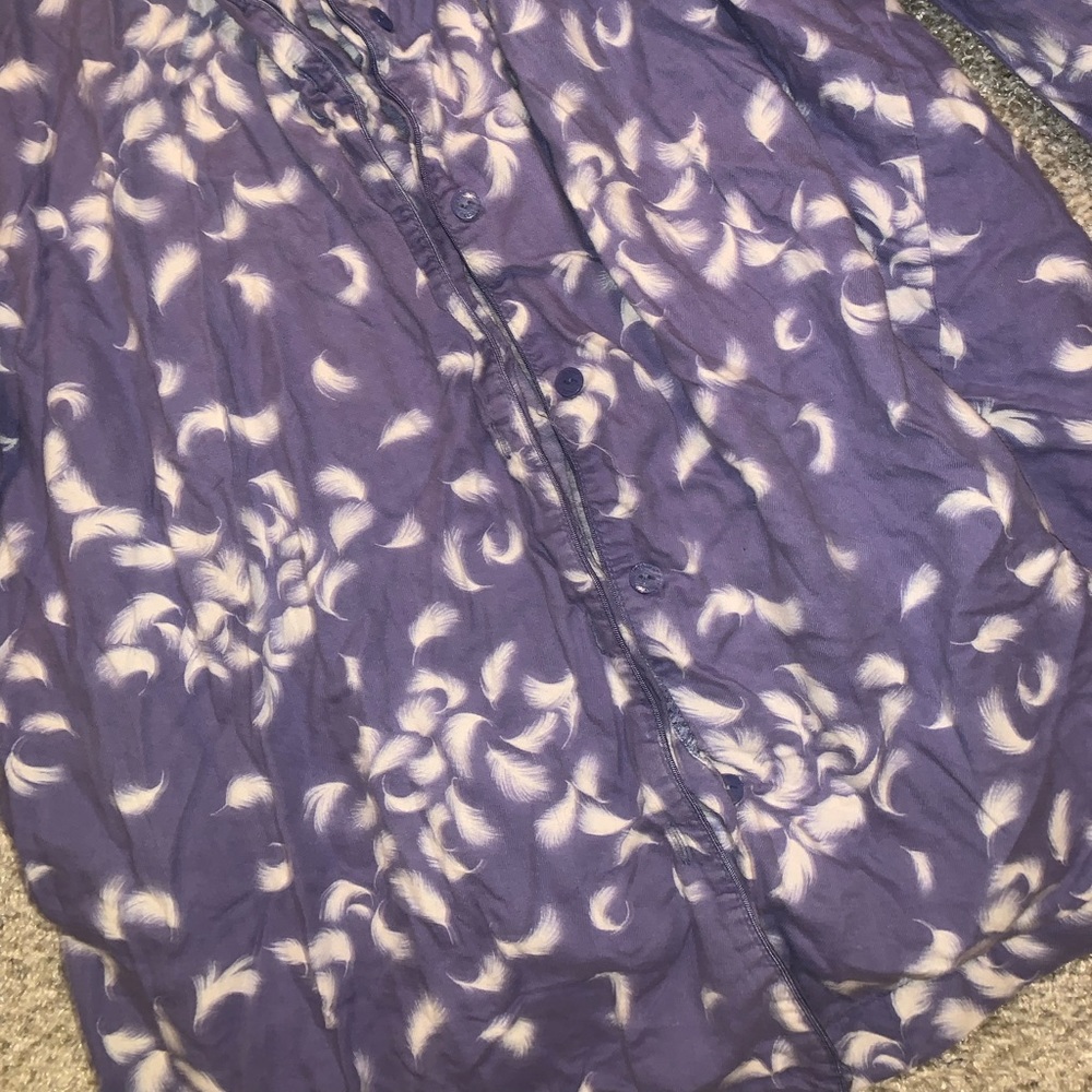 Victorias Secret Blue & White Button Down top sz M - Picture 5 of 7